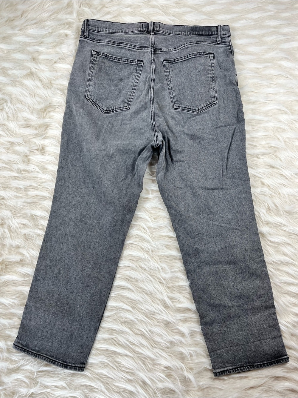 Abercrombie & Fitch Curve Love Jeans 18 R 36x28 High Rise Straight Leg Gray - Picture 4 of 6